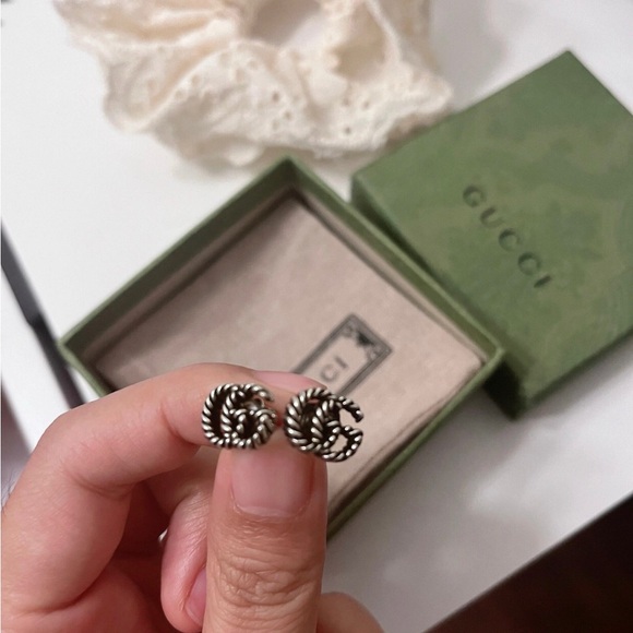 Gucci double G vintage stud earrings - Picture 1 of 4